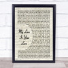 Whitney Houston My Love Is Your Love Song Lyric Vintage Script Quote Print