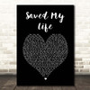 Sia Saved My Life Black Heart Song Lyric Print