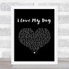 Cat Stevens I Love My Dog Black Heart Song Lyric Print