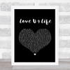 Jodeci Love U 4 Life Black Heart Song Lyric Print