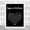 Stevie Wonder Superstition Black Heart Song Lyric Print