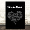 The Courteeners Please Don't Black Heart Song Lyric Print