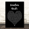 Chas and Dave London Girls Black Heart Song Lyric Print