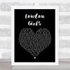 Chas and Dave London Girls Black Heart Song Lyric Print