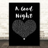 John Legend A Good Night Black Heart Song Lyric Print