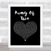 Olly Murs Army Of Two Black Heart Song Lyric Print