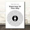 Dani And Lizzy Dancing In The Sky Vinyl Record Song Lyric Quote Print