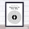 Dani And Lizzy Dancing In The Sky Vinyl Record Song Lyric Quote Print