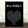 Yellowcard Dear Bobbie Black Heart Song Lyric Print