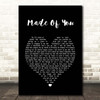 Cas Stonehouse Made Of You Black Heart Song Lyric Print