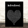 Justin Bieber Intentions Black Heart Song Lyric Print