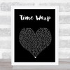 Rocky Horror Picture Show Time Warp Black Heart Song Lyric Print