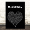 Tebi Mountains Black Heart Song Lyric Print