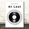 Etta James At Last Vinyl Record Song Lyric Quote Print