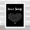 The Cure Love Song Black Heart Song Lyric Print