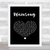 The Cure Plainsong Black Heart Song Lyric Print