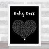 The Fratellis Baby Doll Black Heart Song Lyric Print