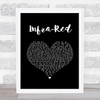 Three Days Grace Infra-Red Black Heart Song Lyric Print