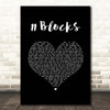 Wrabel 11 Blocks Black Heart Song Lyric Print
