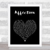 Cigarettes After Sex Affection Black Heart Song Lyric Print