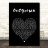 Random Hero Outgrown Black Heart Song Lyric Print