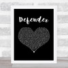 UPPERROOM Defender Black Heart Song Lyric Print