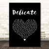 Damien Rice Delicate Black Heart Song Lyric Print