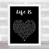 Runrig Life Is Black Heart Song Lyric Print