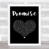 Slash Promise Black Heart Song Lyric Print