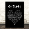 TENDER Outside Black Heart Song Lyric Print