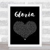 Patti Smith Gloria Black Heart Song Lyric Print