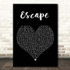 Enrique Iglesias Escape Black Heart Song Lyric Print