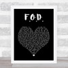 Green Day F.O.D. Black Heart Song Lyric Print