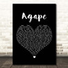 Bear's Den Agape Black Heart Song Lyric Print