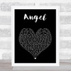 Sarah McLachlan Angel Black Heart Song Lyric Print