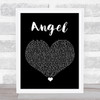 Shaggy Angel Black Heart Song Lyric Print