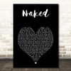 Jake Scott Naked Black Heart Song Lyric Print