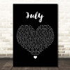 Mundy July Black Heart Song Lyric Print