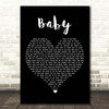 Bakermat Baby Black Heart Song Lyric Print