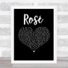 The Feeling Rosé Black Heart Song Lyric Print