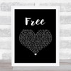 Deniece Williams Free Black Heart Song Lyric Print