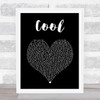 Dua Lipa Cool Black Heart Song Lyric Print