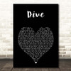 Ed Sheeran Dive Black Heart Song Lyric Print