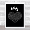 Shawn Mendes Why Black Heart Song Lyric Print