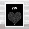 Kevon Edmonds 247 Black Heart Song Lyric Print