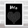 Anne-Marie Her Black Heart Song Lyric Print