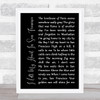 Tony Bennett I Left My Heart In San Francisco Black Script Song Lyric Print