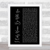 Volbeat I Only Wanna Be With You Black Script Song Lyric Print