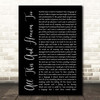 Florence + The Machine All This And Heaven Too Black Script Song Lyric Print