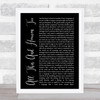 Florence + The Machine All This And Heaven Too Black Script Song Lyric Print